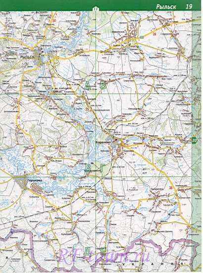 Топографическая Карта Льговского Района