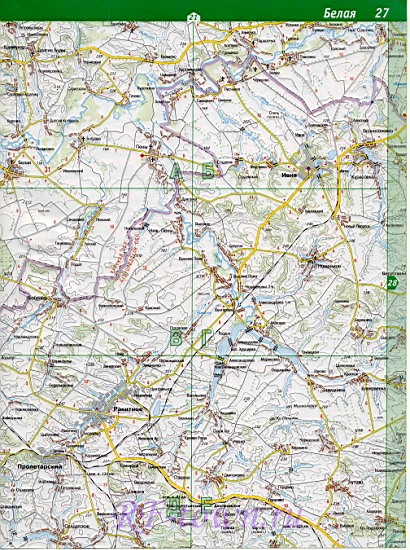 Карта Поныровского Района