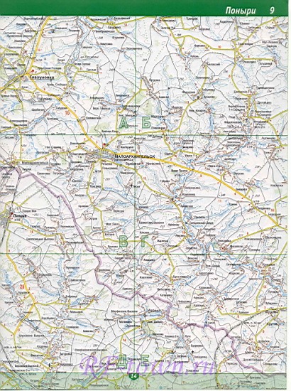 Карта Поныровского Района